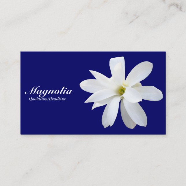 Magnolia - Navy Blue 000066 Business Card (Front)