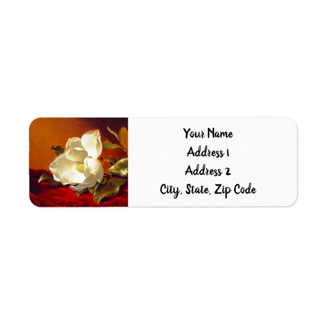 Magnolia on Red Velvet Martin Johnson Heade (Front)