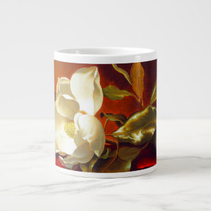 Magnolia on Red Velvet Martin Johnson Heade Large Coffee Mug