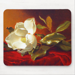 Magnolia on Red Velvet Martin Johnson Heade Mouse Mat