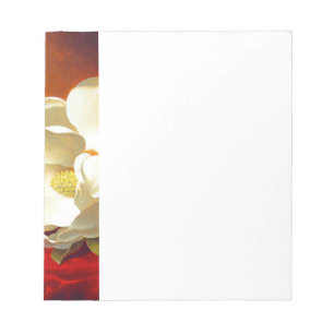 Magnolia on Red Velvet Martin Johnson Heade Notepad
