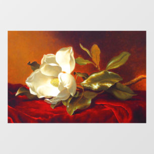 Magnolia on Red Velvet Martin Johnson Heade Window Cling