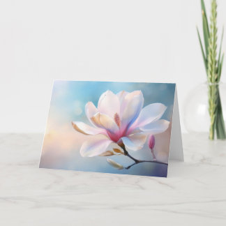 Magnolia pastel colored illustration card