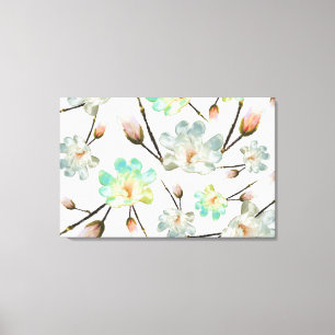 Magnolia Pattern Canvas Print