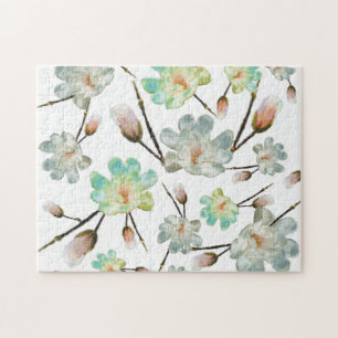 Magnolia Pattern Jigsaw Puzzle