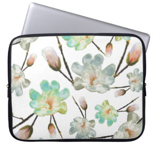 Magnolia Pattern Laptop Sleeve