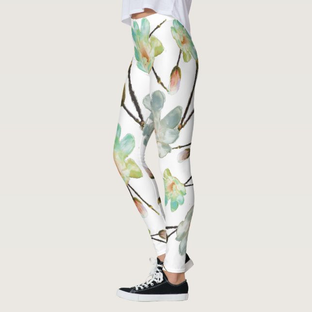 Magnolia Pattern Leggings (Left)