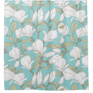 Magnolia Pattern Shower Curtain