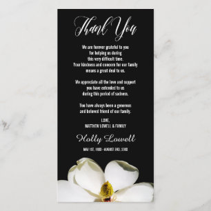 Magnolia Petals   Sympathy Thank You Card