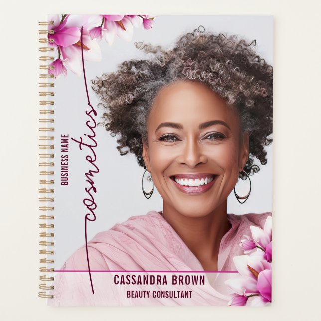 Magnolia Pink Floral Business Planner (Front)