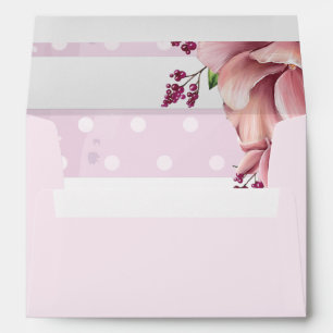 Magnolia Pink Floral Envelope