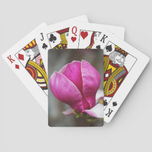 Magnolia Pink Full Bloom Playing Cards