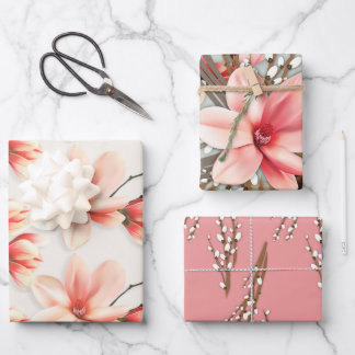 Magnolia Pussy Willows All Occasion Wrapping Paper Sheet