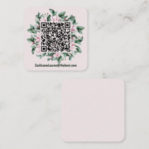 Magnolia QR Code with Wedding Website Enclosure Card