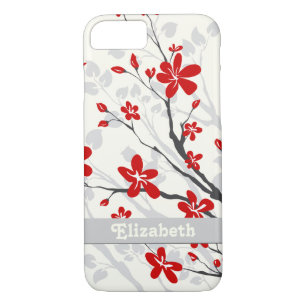 Magnolia red flowers floral custom iPhone 8/7 case