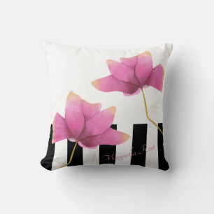 Magnolia Rosé Modern Floral Design Cushion
