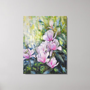 Magnolia Serenity – Floral Art by Lukian Canvas Print