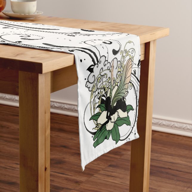 Magnolia Shadow Fairy Short Table Runner (In Situ)