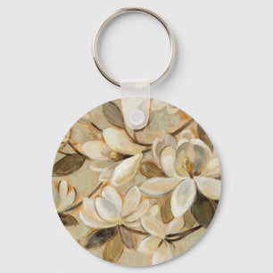 Magnolia Simplicity Cream Key Ring