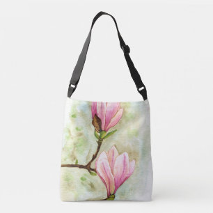 Magnolia, spring blossom elegance crossbody bag