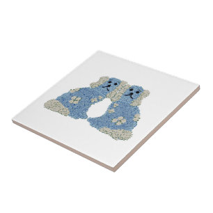 Magnolia Staffordshire Dogs Ginger Jars Art  Tile