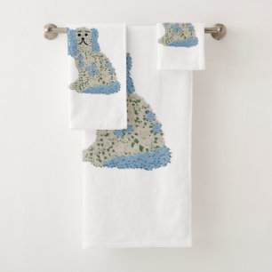 Magnolia Staffordshire Dogs Ginger  Jars Bath Towel Set