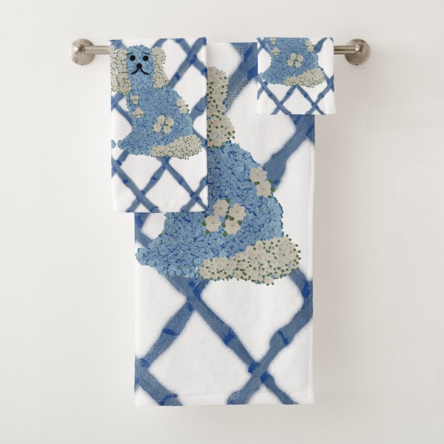 Magnolia Staffordshire Dogs Ginger  Jars Bath Towel Set (Insitu)