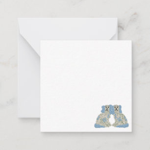 Magnolia Staffordshire Dogs Ginger  Jars Card