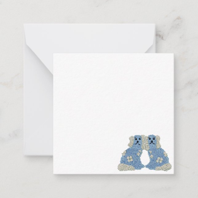 Magnolia Staffordshire Dogs Ginger  Jars Card (Front)