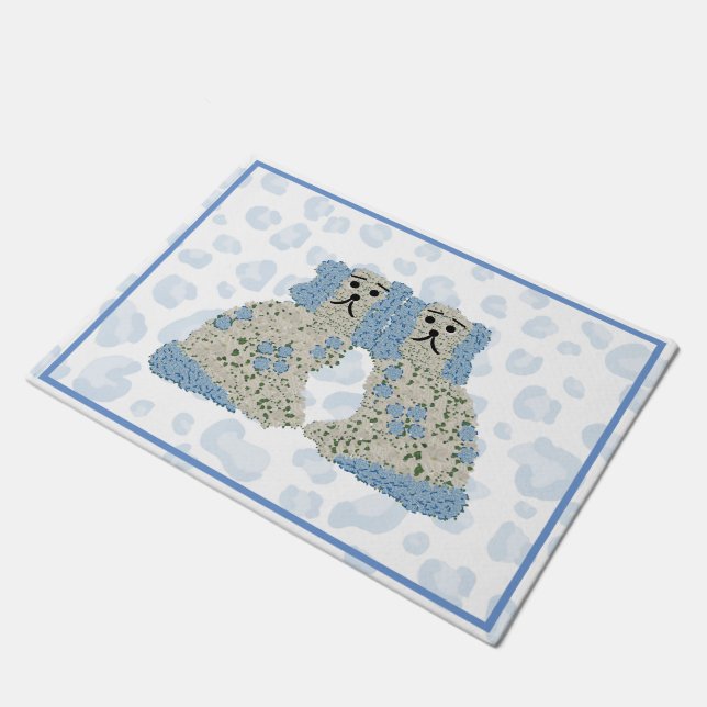 Magnolia Staffordshire Dogs Ginger  Jars Doormat (Angled)