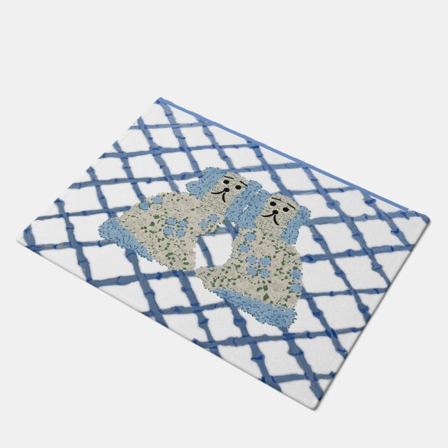 Magnolia Staffordshire Dogs Ginger  Jars Doormat (Angled)