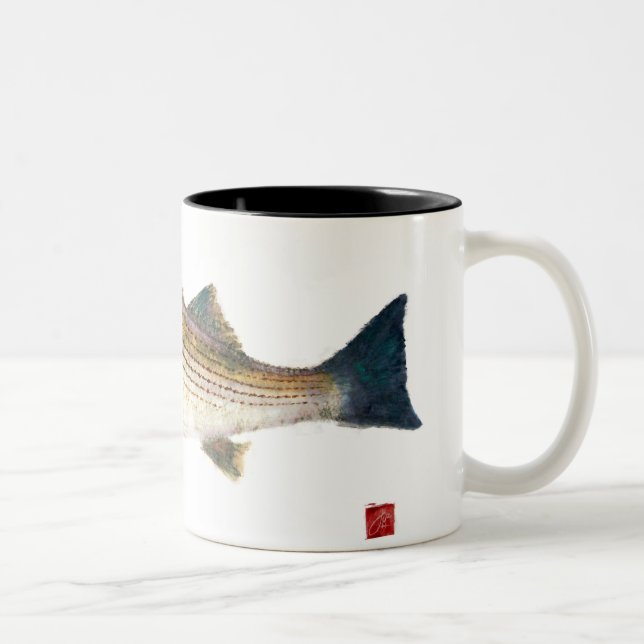 Magnolia Striped Bass Two-Tone Coffee Mug (Right)