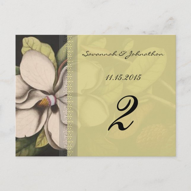 Magnolia Table Number Cards (Front)