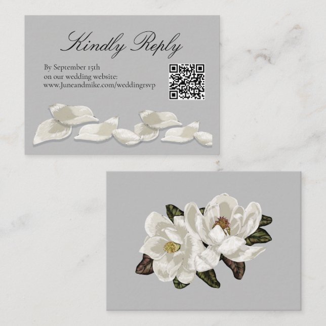 Magnolia theme  enclosure card (Front/Back)