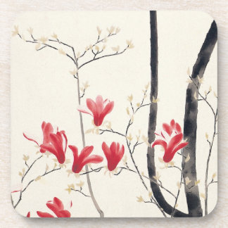 Magnolia Tree by Kobayashi Kokei, Vintage Nature Coaster
