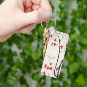 Magnolia Tree by Kobayashi Kokei, Vintage Nature Key Ring