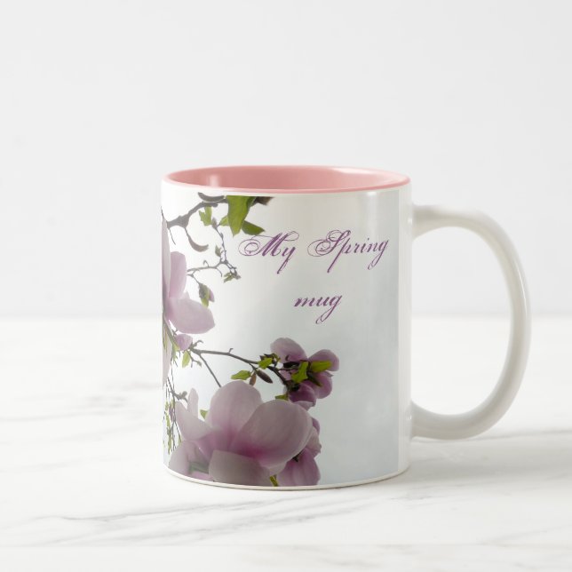 Magnolia tree Two-Tone coffee mug (Right)