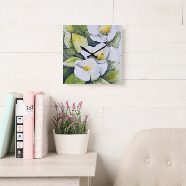 Magnolia Wall Clock (Reading Room)
