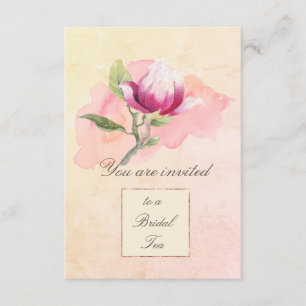 Magnolia Watercolor Tea Party Invitation