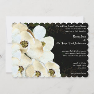 Magnolia  Wedding Invitations on Ice