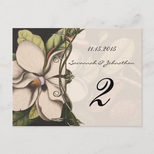 Magnolia Wedding Postcard (Front)