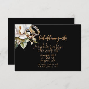 Magnolia Wedding Rings Gold Black Wedding Guests