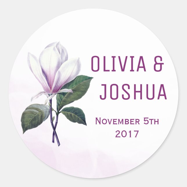 Magnolia Wedding Stickers (Front)