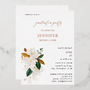 Magnolia White Floral Gradauation Party