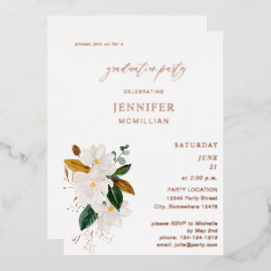 Magnolia White Floral Gradauation Party Full