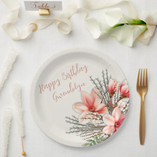 Magnolia Willow Birthday Party Paper Plates