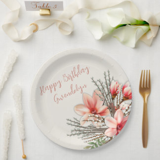 Magnolia Willow Birthday Party Paper Plates