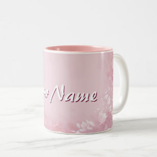 Magnolia with your Name Two-Tone Coffee Mug