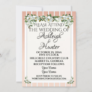 Magnolias -A Lovely Day For A Wedding - Invitation