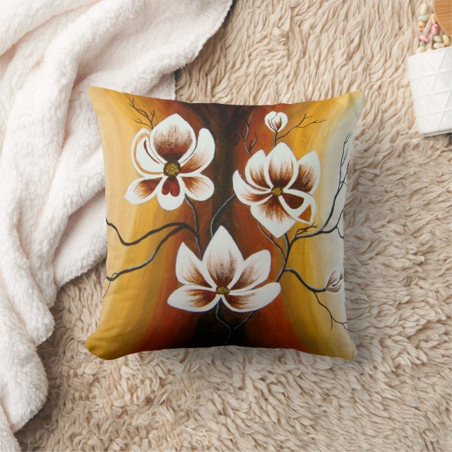 magnolias, acrylic cushion (Blanket)
